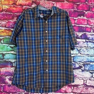 Men’s Chaps Plaid Button Shirt